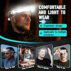 Rechargeable Headlamp 8 Pack, LED Headlight Flashlight Super Bright with 230° Wide Beam, Motion Sensor, 5 Modes Waterproof Head Lamp for Outdoor Hiking Running Camping