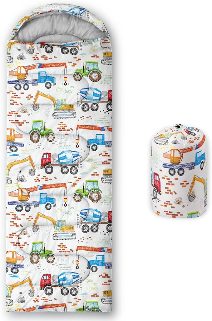 QOOMO Animals Camping Sleeping Bags,3 Season Warm & Cool Weather,Lightweight,Waterproof Sleeping Bags for Adults & Kids,Traveling,and Outdoors,Camping Gear Equipment