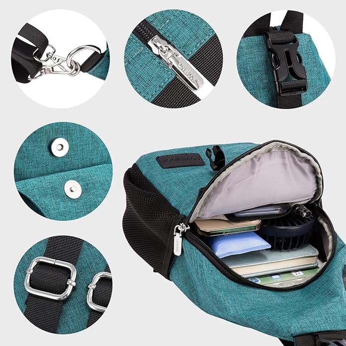 LOVEVOOK Sling Bag for Women Casual Daypack Nylon Crossbody Sling Backpack Travel Shoulder Bag Hiking Daypack