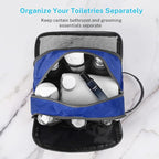 Gonex Travel Toiletry Bag Nylon, Shaving Bag Toiletry Organizer Blue