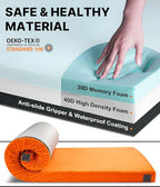3 Inch GAIALOOP Thick Memory Foam Camping Mattress Sleeping Pad [Car/Tent/Cot] Glamping Portable Floor Mat Roll Up Futon Mattress for Guests Sleepover