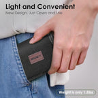 MOONCY Portable Stool, 13 Inch Small Folding Stool for Adults, Ultralight Black Camping Stools for Hiking and Fishing, Hold Up to 265 LBS