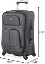SwissGear Sion Softside Expandable Luggage, Dark Grey, Carry-On 21-Inch