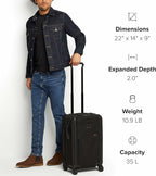 TUMI - Alpha International Expandable 4 Wheeled Carry-On - Rolling Carry On Suitcase for Domestic & International Travel - Black