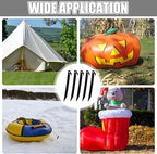 50 Pcs Plastic Tent Stakes 9 Inch Heavy Duty Tent Pegs Spike Hook Stakes Light Safe Tent Stakes, Plastic Inflatable Stakes for Halloween Christmas Garden Decorations Camping Outdoor Lawn Tarp