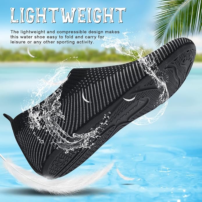 ANLUKE Womens Mens Water Shoes Barefoot Quick-Dry Aqua Socks for Beach Swim Surf Water Sport