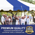 Party Tents Direct 20'x30' Weekender Canopy Pole Tent - Easy Up Canopy Tent with 120 Person Capacity - Outdoor Canopies for Parties, Weddings, & Events (Blue/White Top)