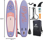 UPWELL 11’6”/11'2”/11'/10'8”/10'6”/10'2” Inflatable Stand Up Paddle Board with sup Accessories Including Backpack, Repairing Kits, Non-Slip Deck, Leash, 3 Fins, Paddle and Hand Pump