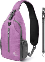 WATERFLY Small Hiking Sling Bag: Crossbody Sling Backpack Chest Bag Daypack for Men Women with Skin-Friendly Shoulder Strap