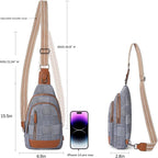 CLUCI Crossbody Bags for Women Men,Leather Sling Bag Cross Body Backpack for Woman Gifts for Women Birthday Unique