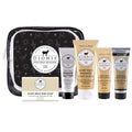 Dionis Goat Milk Vanilla Bean Hand Cream, Body Lotion, Whipped Body Scrub, Shave Butter, Bar Soap 3 oz & Carrying Case 6-Piece Travel Set