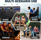 Double Camping Chair for Adults Oversized 2 Person Loveseat Chair for Heavy People, Folding Padded Outdoor Seat with Cup Holders & Carry Bag, 660 lbs Capacity, for Camping, Sports, Backyard