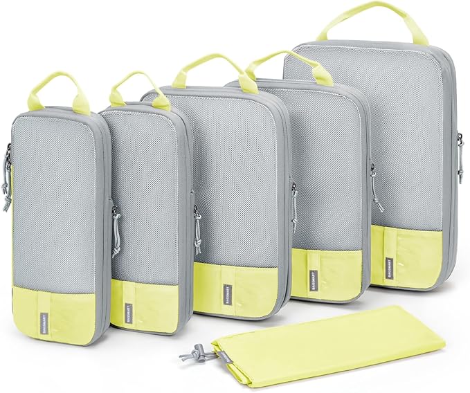 BAGSMART 6 Set /4 Set/2 Set Compression Packing Cubes for Travel, Lightweight Luggage Organizer Bags, Durable Space Saver Bags Travel Essentials