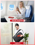 Portable Power Bank, 20000mAh 22.5W USB C Fast Charging Power Bank with Built-in Cable & Wall Plug, External Battery Pack with LED Display, Travel Essential Phone Charger for iPhone, iPad, Samsung Red