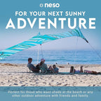 Neso Gigante - Portable Beach Tent - Ideal to Enjoy with Family and Friends - UPF 50+, Water-Resistant, and Lightweight - Swells, 11' x 11'