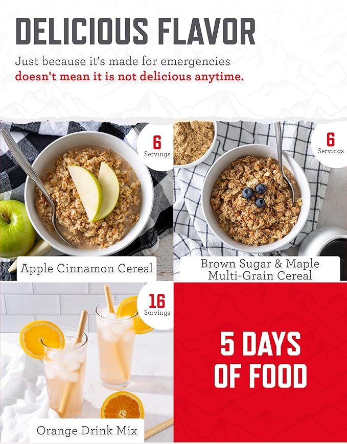 ReadyWise Prepper Pack Bucket - 52 Servings Emergency Food Supply, Survival Kit, Protein Meals, Dehydrated & Freeze Dried Food, Ready to Eat Camping Essentials, up to 25 Year Shelf Stable Life