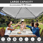KAMPKEEPER 10x10 Pop Up Canopy Tent with Sidewall - Easy Setup Sun Shelter, Outdoor Shade with Vented Roof for Backyard | UV & Rain Portable Instant Camping Beach Canopy Tents (Black)