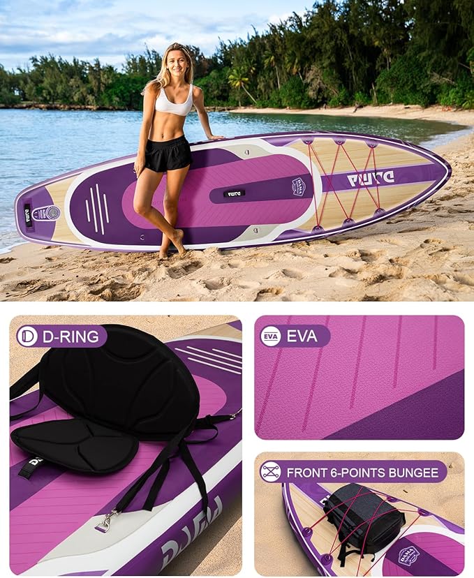 DAMA 11'*34"*6" Stand Up Paddle Board, Inflatable Paddle Board,Inflatable Paddle Boards for Adults w/a Wide, Smooth and Non Slip Deck, Versatile Styles, Suitable for Adults