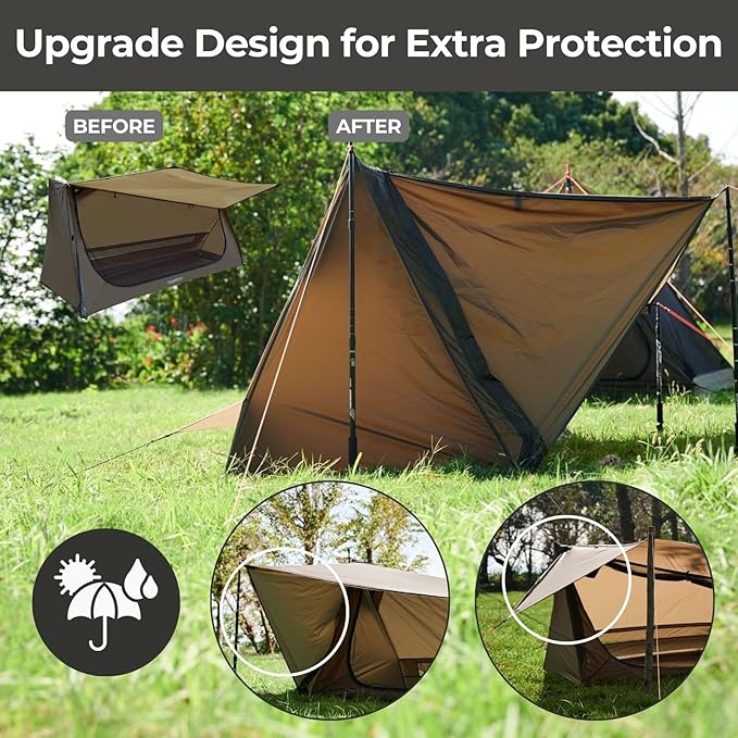 onewind Ultralight One Person Bivy Tent, Backpacking Tent for Single Person Waterproof Silnylon Lightweight for Camping Backpacking Hiking, NO Trekking Pole