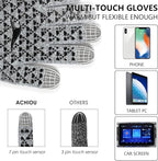 Achiou Winter Gloves, Glove for Men Women, Upgraded Touch Screen Texting Warm Running with Thermal Soft Knit Lining