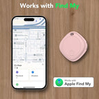 Air Tracker Tags-4 Pack, Bluetooth Tracker Works with Apple Find My APP (iOS Only), Bluetooth Smart Air Tag Keys Finder and Item Locator for Keys, Bags, Luggage, Wallet, Replaceable Battery