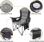 Camping Chairs for Adults,High Back Folding Camp Chair with Cup Holder and Cooler Bag,Heavy Duty Outdoor Lawn Chairs,Perfect for Camping,Hiking,Picnics,and Beach Trips,Black…