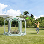 Screen Tent Pop-Up, Portable Tent Canopy with Mesh Mosquito Net, Screen House Room Canopy Shade 10x10 FT with Carry Bag for Patio, Backyard, Sports & Outdoors Activities, Green