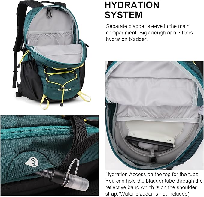 MOUNTAINTOP Hiking Backpack,25/30L Camping Backpack, Men Women Hiking Daypack Lightweight Travel Backpack for Climbing