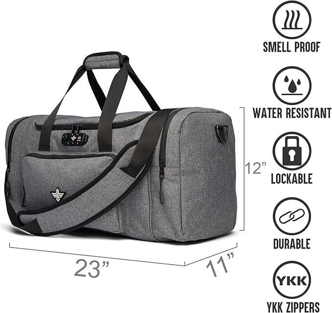 Legion Duffle Bag with Anti Theft TSA Approved Combination Lock (Graphite)