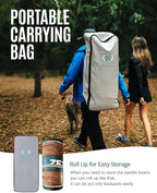 ZLX Inflatable Stand Up Paddle Board, 10'6" SUP Non-Slip Stable Deck Pad, Unique Center Fin, Premium Accessories, Portable Paddleboard for Adults, Beginners, All Skill Levels