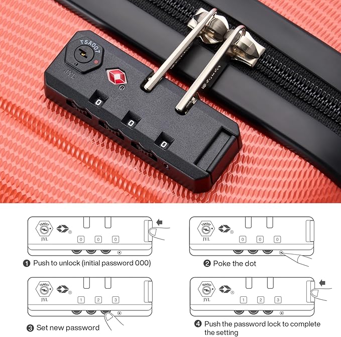 Hanke 14 Inch Underseat Carry On Luggage with Wheels Hard Shell Suitcases Lightweight Small Luggage for Weekender Mini Suitcase Carry On Bag Travel Luggage for Travel Rolling Suitcase.(Orange)