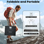 400 Watt Portable Solar Panel, 40V Foldable Solar Panel Charger with Kickstands, MC4 Output for Power Station/Solar Generator, High Efficiency IP65 Waterproof for Camping Hiking RV Blackout