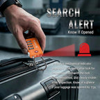 ANVIL TSA Approved Luggage Locks with Search Alert Indicator, 4-Digit Combination Suitcase Lock, Advanced TSA008 Core Heavy Duty Anti-Theft Travel Lock for Double Zippers, Backpacks (2, Orange)