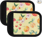 Fruits Flowers Yellow Luggage Handle Wrap for Suitcase Luggage Tags Handle Covers Identifiers Soft Decorations Travel Accessories 2 Pack