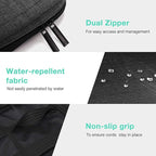 BAGSMART Electronics Organizer Travel Case, Small Cord Bag for Travel Essentials, Tech bag for Men Women, Cable Organizer for Phone, SD Card, Black