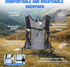 Hydration Backpack 20L Lightweight Breathable Water Backpack with 2L Water Bladder, Adjustable Chest Straps Running Hydration Vest for Cycling, Hiking, Climbing