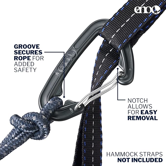 ENO DoubleNest Hammock - Lightweight, Portable, 1 to 2 Person Hammock - for Camping, Hiking, Backpacking, Travel, a Festival, or The Beach - Seafoam/Grey