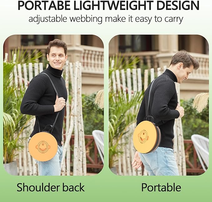 ALEVMOOM 2025 Upgraded XXL Collapsilbe Stool with Cushion,More Sturdy and Height 19.7",D11.8,Portable and Lightweight Adjustable Chair Telescoping Stool for Camping Hiking BBQ Max Loading 1000Ibs