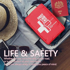 Small First aid Kits,Travel First Aid Kit with Labelled Compartments Molle System Compact Medical Kit for Car, Hiking, Backpacking, Camping, and Cycling