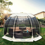 Alvantor Pop Up Screen Tent House Room Instant Outdoor Camping Canopy Sun Shelter Gazebo for Patio, Backyard & Deck, Privacy Tent(2-10 People, 8'x8' 10'x10' 12'x12')