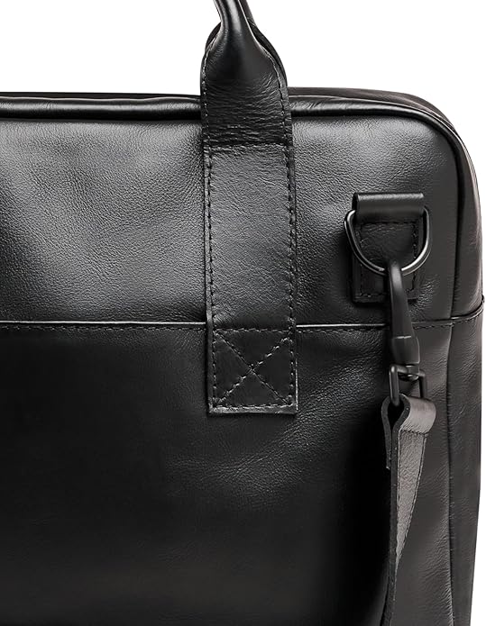 Nordweg Nomad Leather Briefcase NW080A – Leather Bag for Work & Travel – Fits 15.6” Laptop – Minimalist, Durable, Elegant