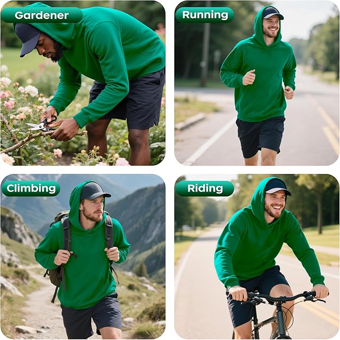 ProtectX High Visibility Sun Protection Lightweight Long Sleeve Hoodie, UPF 50+ Quick-Dry, SPF UV Shirt, Active Wear