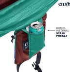 ENO DoubleNest Hammock - Lightweight, Portable, 1 to 2 Person Hammock - for Camping, Hiking, Backpacking, Travel, a Festival, or The Beach - Seaglass/Merlot/Denim