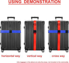 Luggage Straps for Suitcases TSA Approved Travel Belt 8 Pack by Chelmon (Mixed Colors)