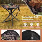 GYMAX 2 Pack Folding Stool, Portable Tripod Lightweight Hunting Stool with Shoulder Strap, Outdoor Hunting Chair Blind Chair for Fishing Camping, Hiking, Backpacking, Camouflage