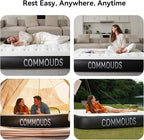COMMOUDS Twin Air Mattress with Built-in Battery Powered Removable Pump, 13" High Inflatable Mattress, Portable Blow up Mattress, Air Bed for Camping, Home and Guest