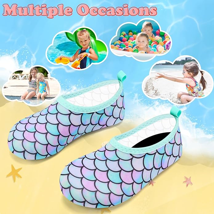 Deevike Kids Water Shoes Boys Grils Barefoot Quick Dry Aqua Socks Beach Shoes for Toddler Sports Swim Surf Outdoor Walking