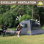 Happy Travel Camping Tent, 4/6 Person Dome Tents for Camping with Rainfly, Waterproof Clip Easy Setup Portable Family Tent with Mesh Windows, 20% More Headroom Backpacking Tents for Camping & Hiking