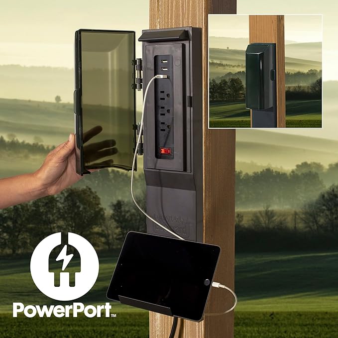 Backyard Discovery Arlington 12' x 12' Cedar Wood Outdoor Gazebo Pavilion with Hardtop Galvanized Steel Peak Roof, Snow Support, Wind Resistance, PowerPort, Shade for Garden, Patio, Deck, Entertaining