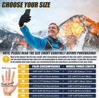 Pixel Panda Winter Gloves for Men Women Warm Touchscreen Gloves for Cold Weather Thin Water-Resistant Windproof Non-Slip Gloves for Cycling, Driving, Running, Hiking